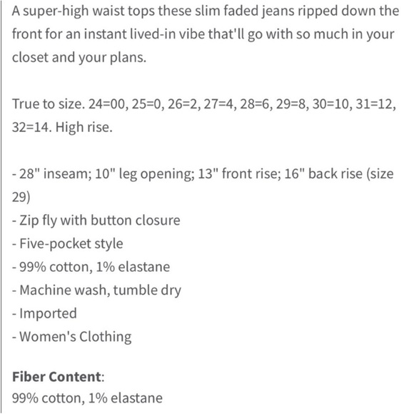 NWT Free People Phoenix High Waist Jeans - Picture 7 of 7